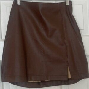 Hollister leather faux skirt